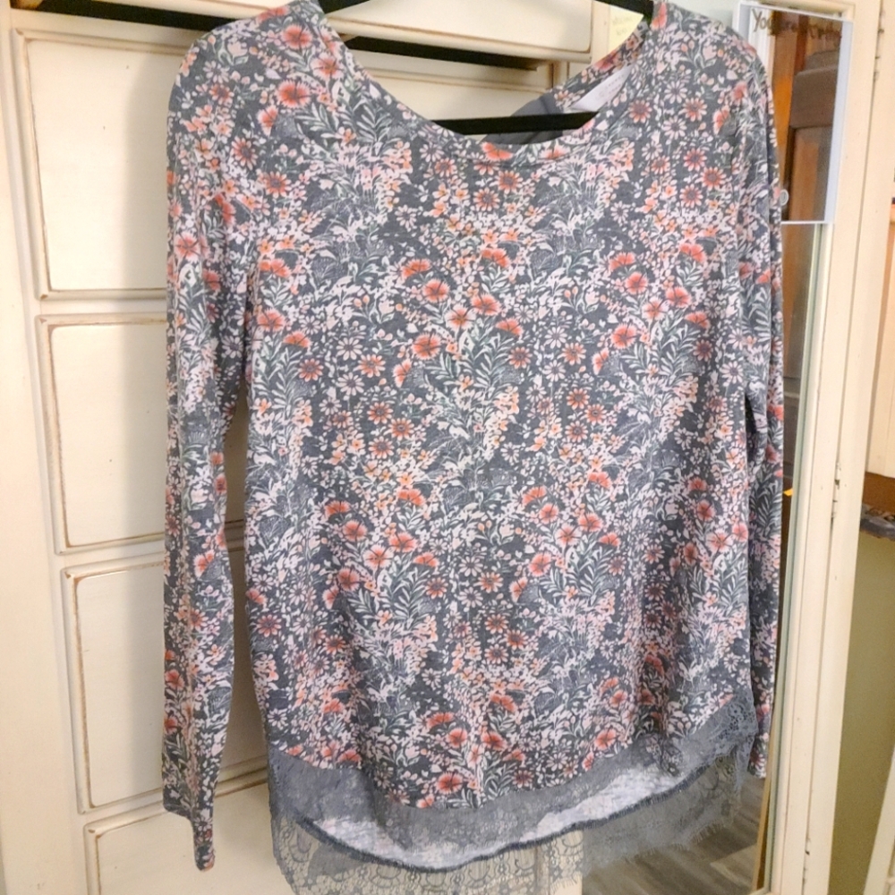 Floral Tunic Sweater